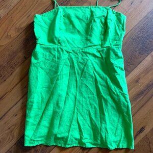 Old Navy Lime Green Mini Dress with Tie Straps - XLP